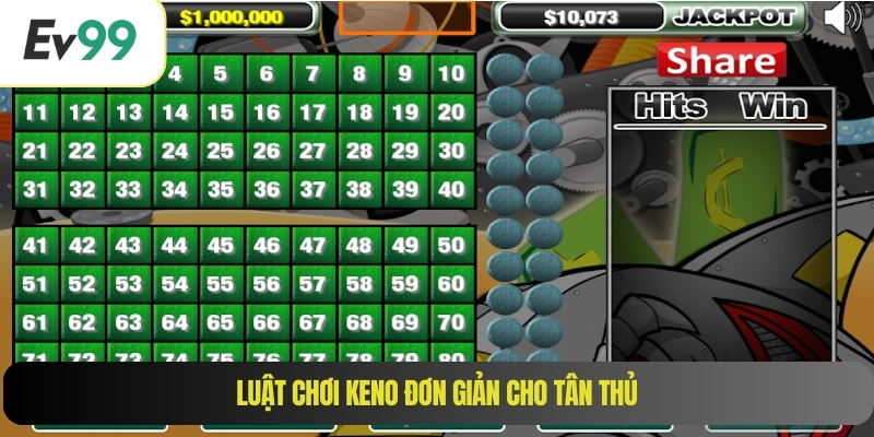Luật chơi Keno đơn giản cho tân thủ